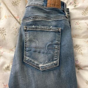 American Eagle Blue Distressed Denim Jeans